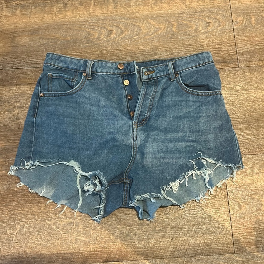 Distressed Denim Shorts